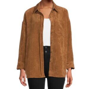 NEW Size Medium Women’s Corduroy Shacket Jacket Shirt Button up Down M Amber Bro